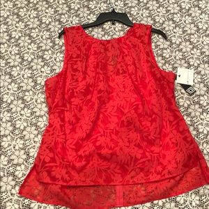 Two Piece Sleeveless Shell, Coral, NWT